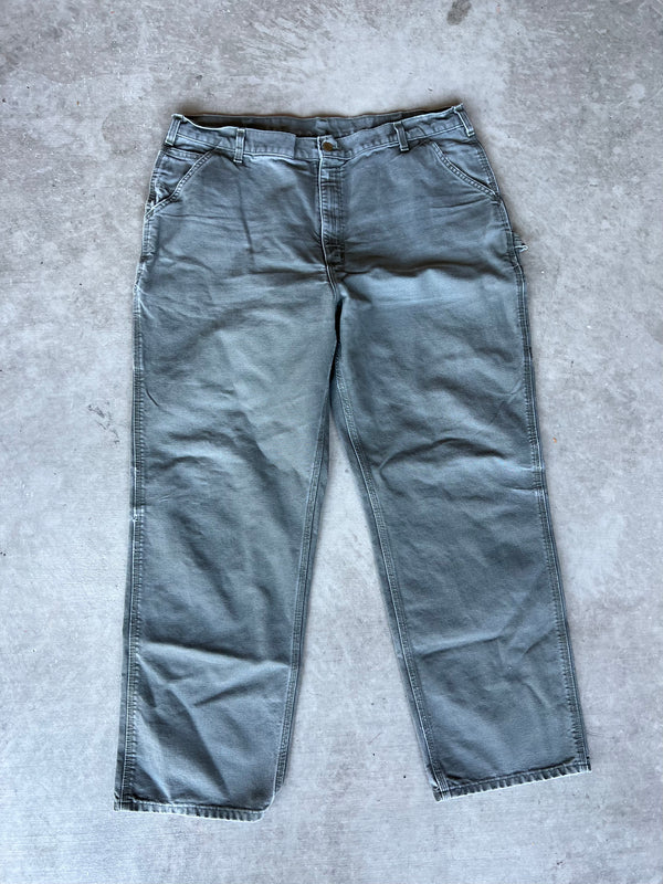 42 x 34 Faded Olive Carhartt Denim pants-J7